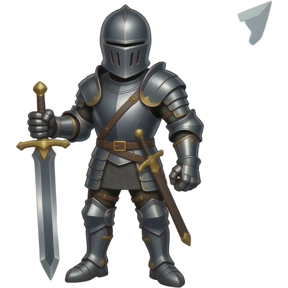 black knight with one big sword emoji