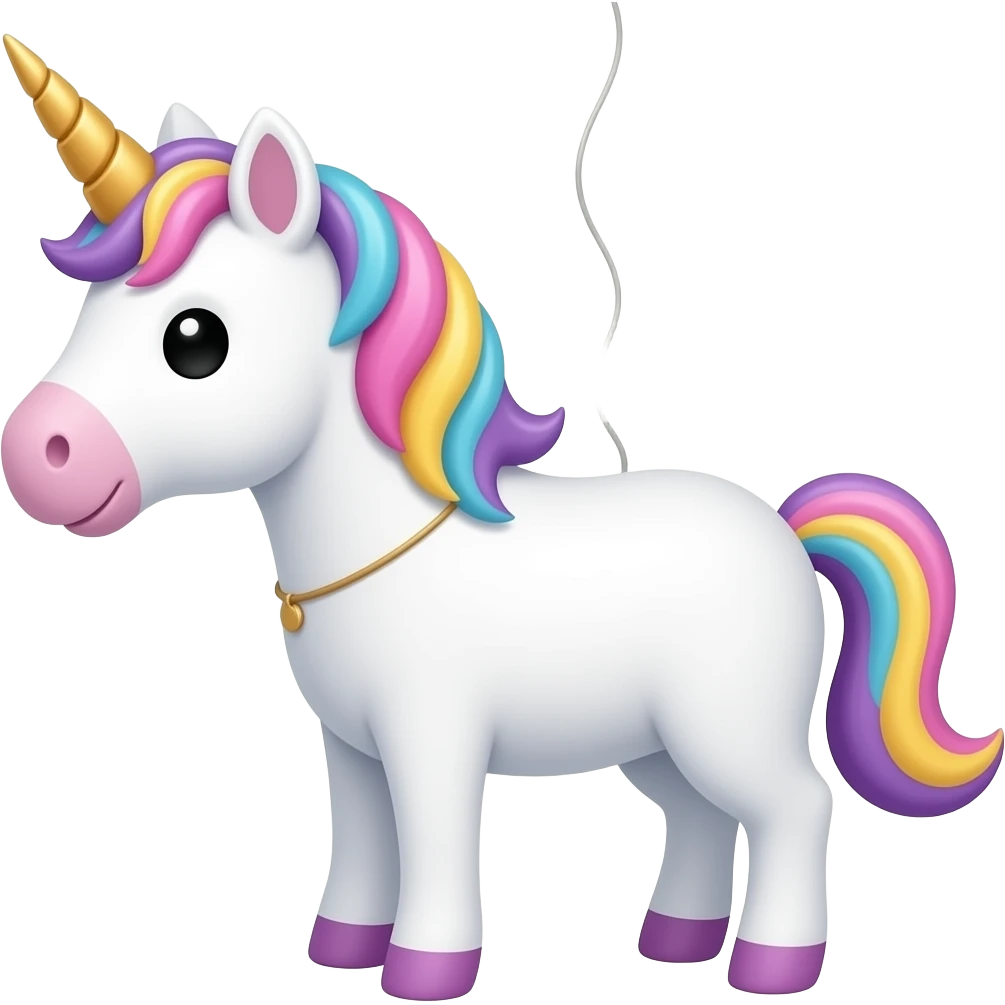 unicorn ballon on string emoji