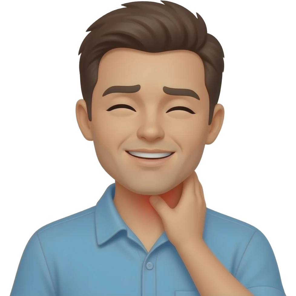 목이 삐끗해서 손으로 잡는 사람(whiplash) emoji