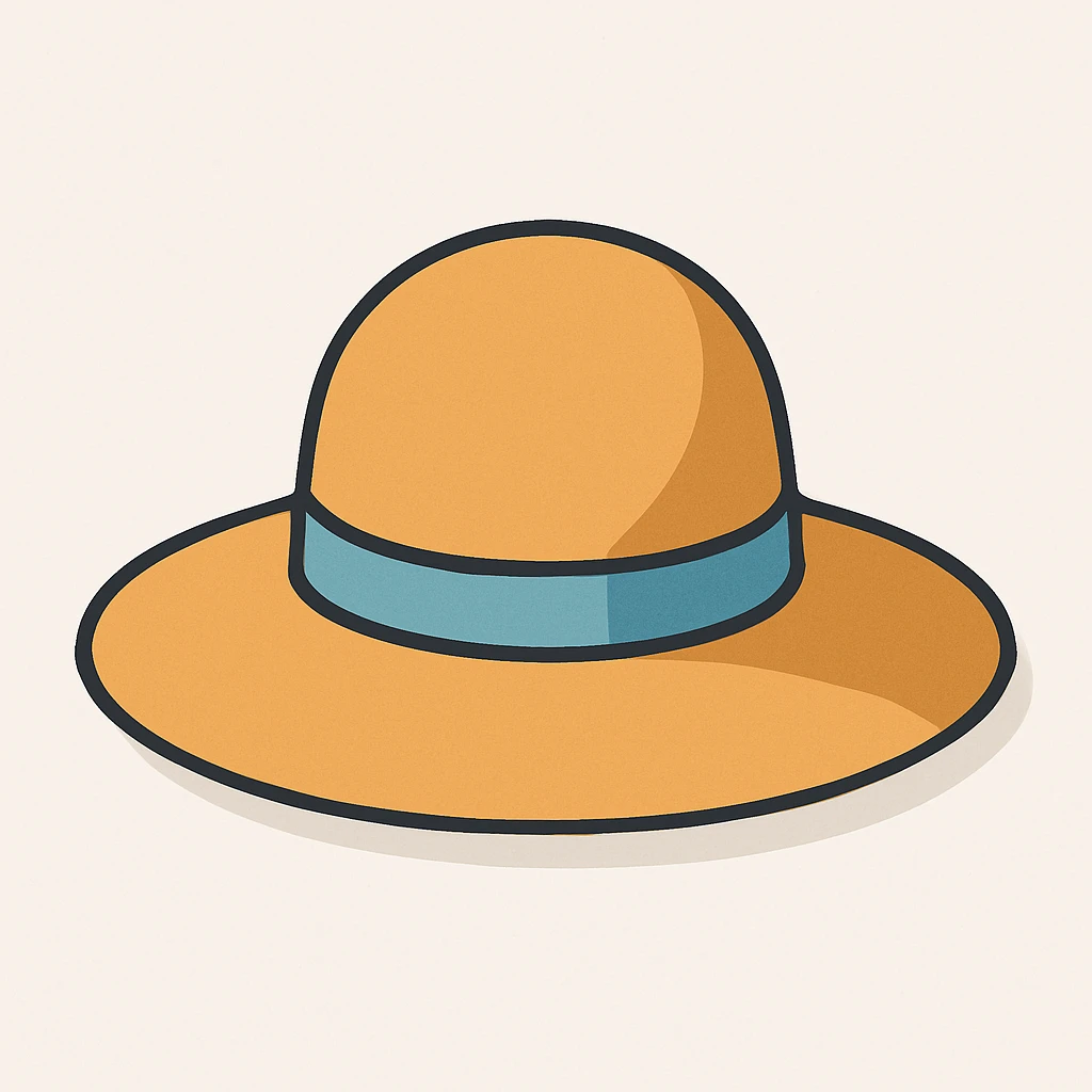 Flat design style Sophie hat emoji