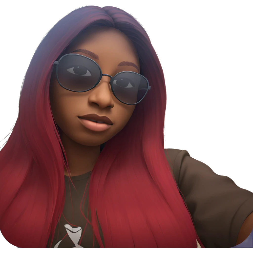 girl with sunglasses and long hair emoji