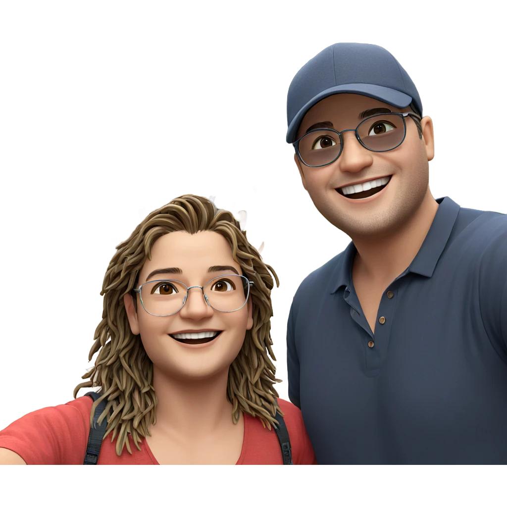 happy boys outdoors with smiles emoji