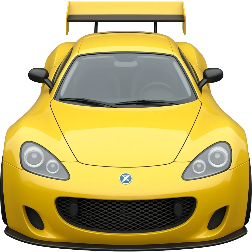 Yellow race car emoji