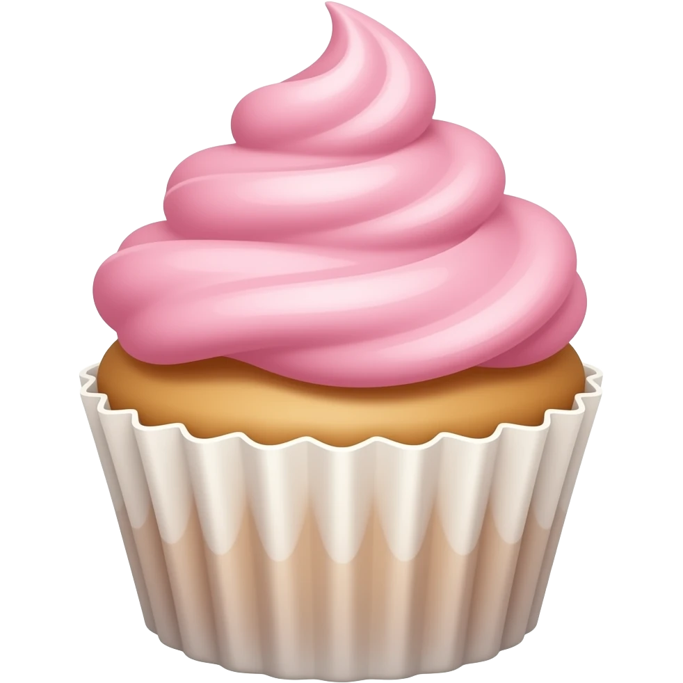 Cupcake with pink icing emoji