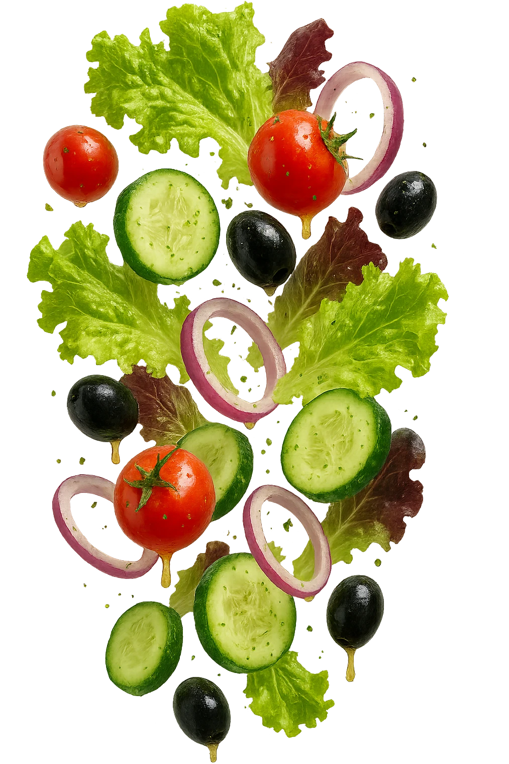 INSALATA CHE CADE DALL'ALTO, IPERREALISTICO 4K emoji