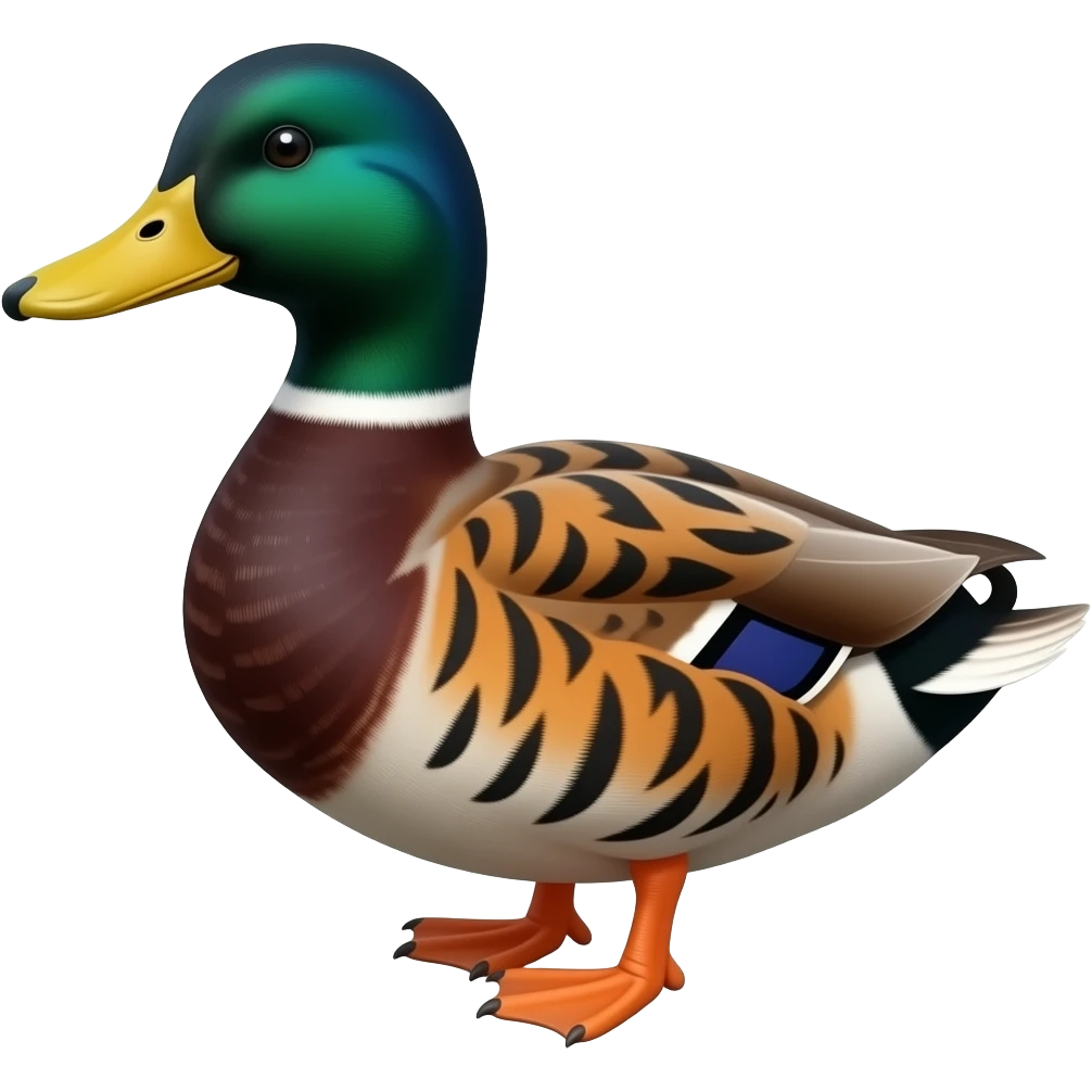 create emoji of black tigerpainted duck emoji