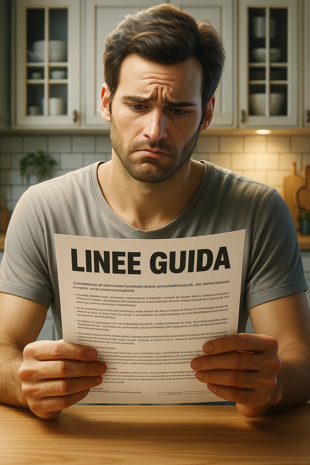 FALLA IDENTICA A QUESTA MA SUL FOGLIO SCRIVI "LINEE GUIDA" IN ITALIANO emoji