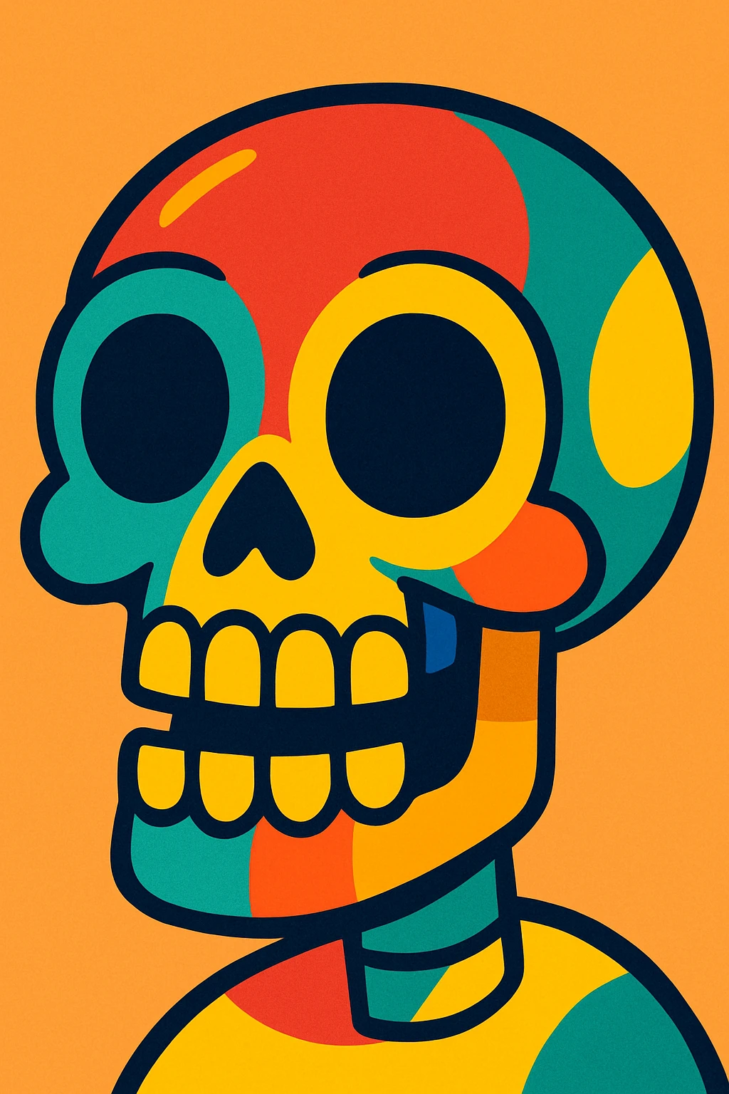 colorful cartoon style kuru kafa emoji