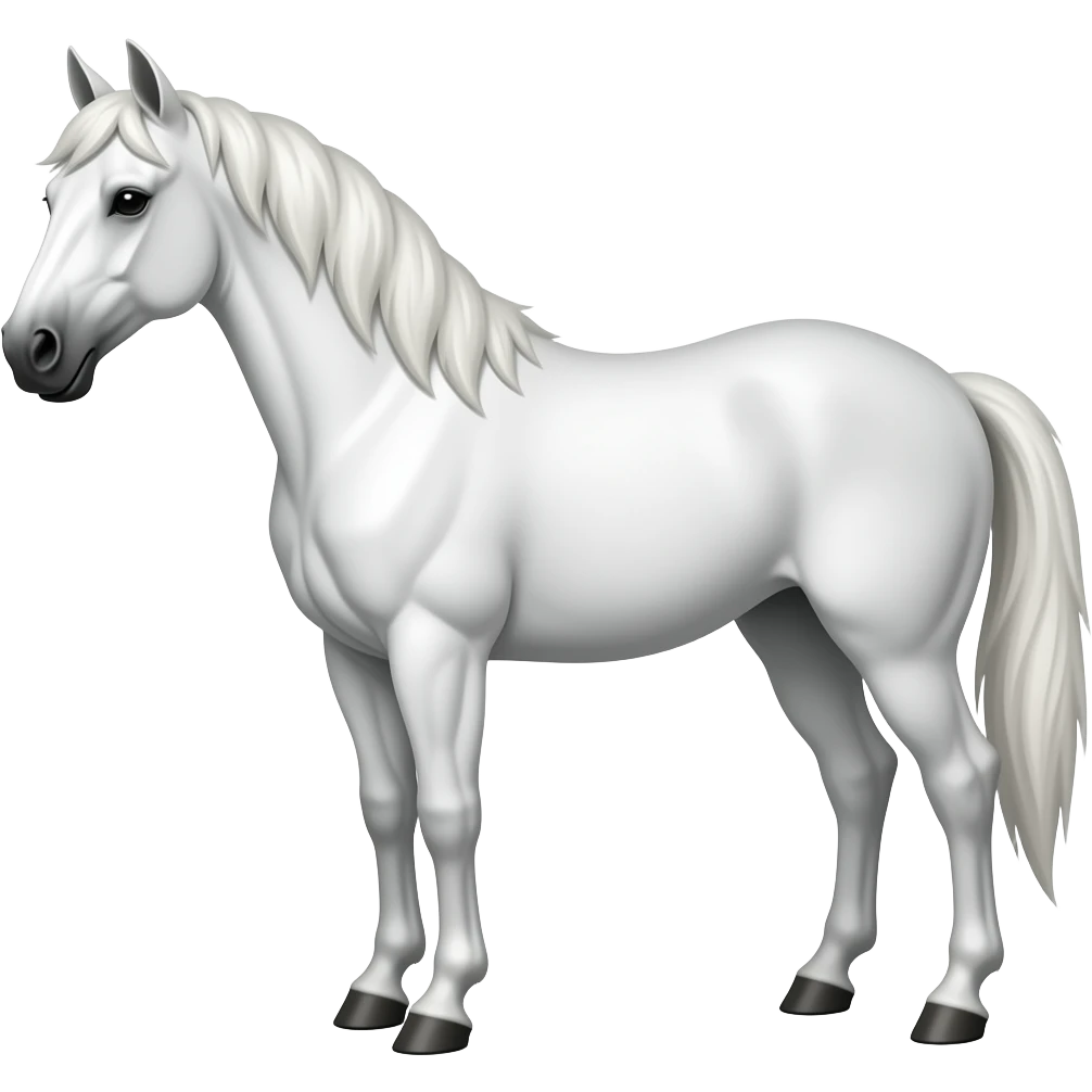White male horse emoji