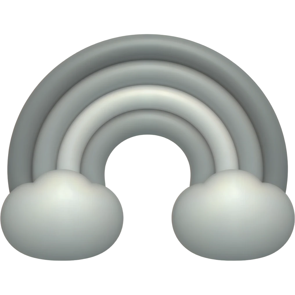 Grayscale rainbow emoji