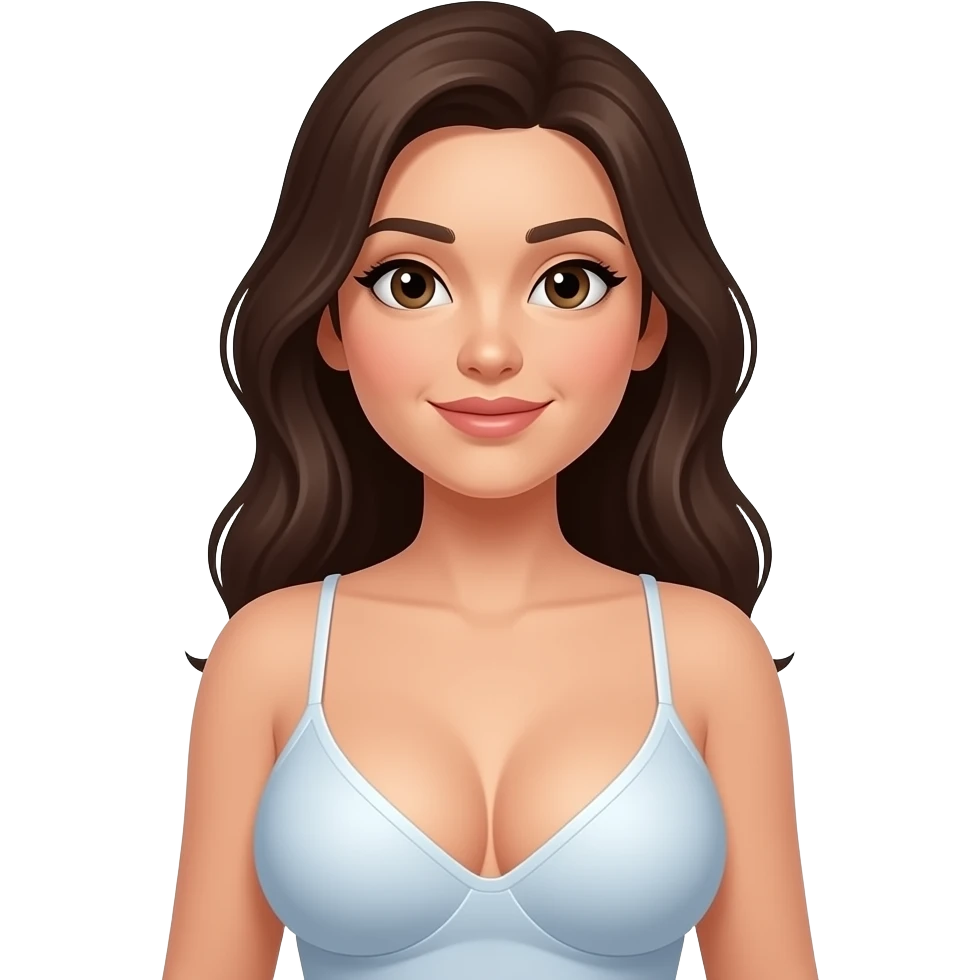 Woman with very big breast which have areola emoji