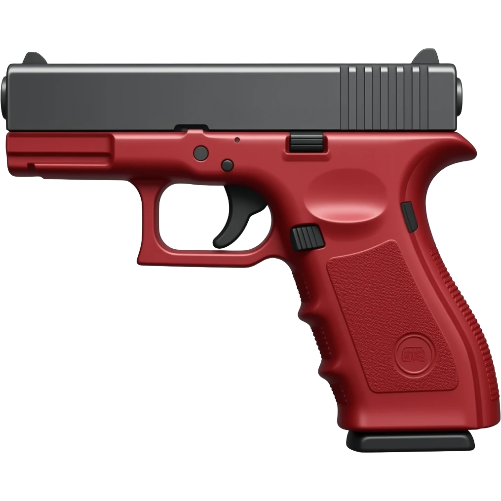 Glock Gun red Handle right side emoji