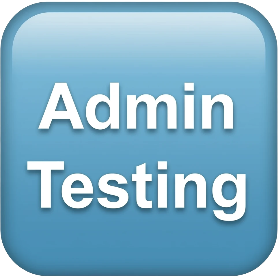 Banner with this text: Admin Testing emoji