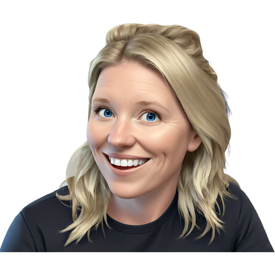 smiling girl with blue eyes emoji