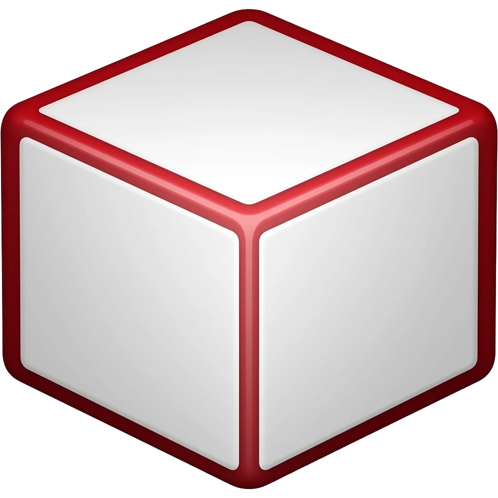 white box with red outline emoji