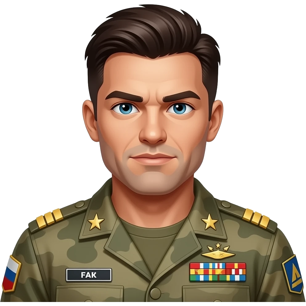 Handsome military hulk emoji