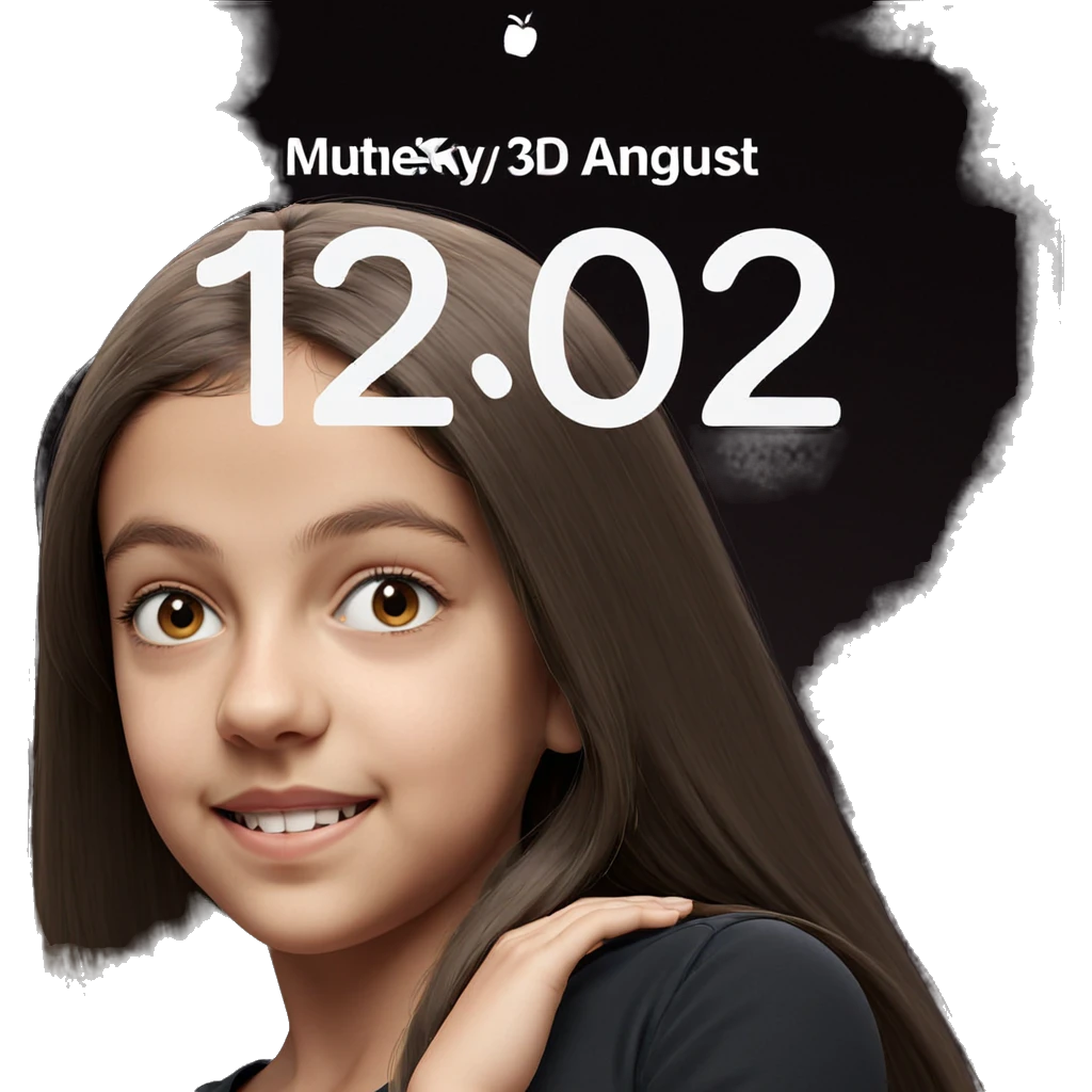 smiling girl with long hair emoji