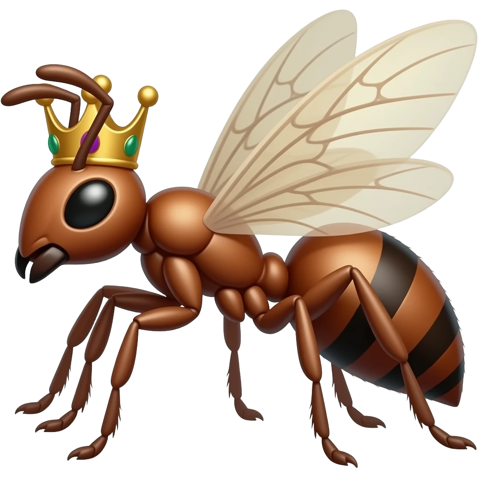 Make a Queen ant emoji make it on the side emoji