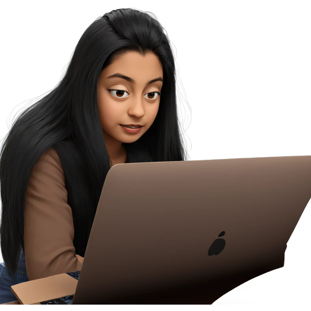 girl with long black hair emoji