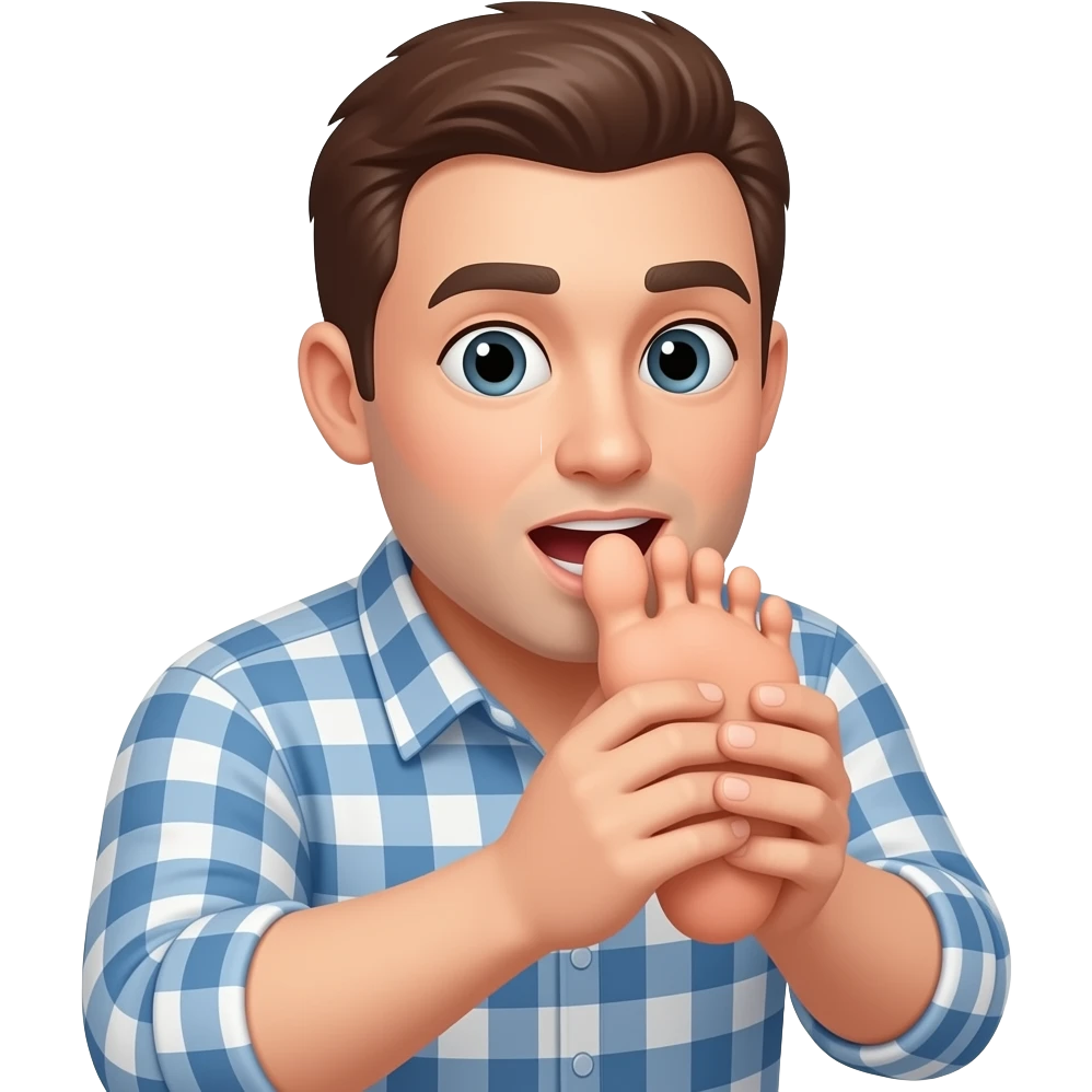 Homme mange pieds de femmes emoji