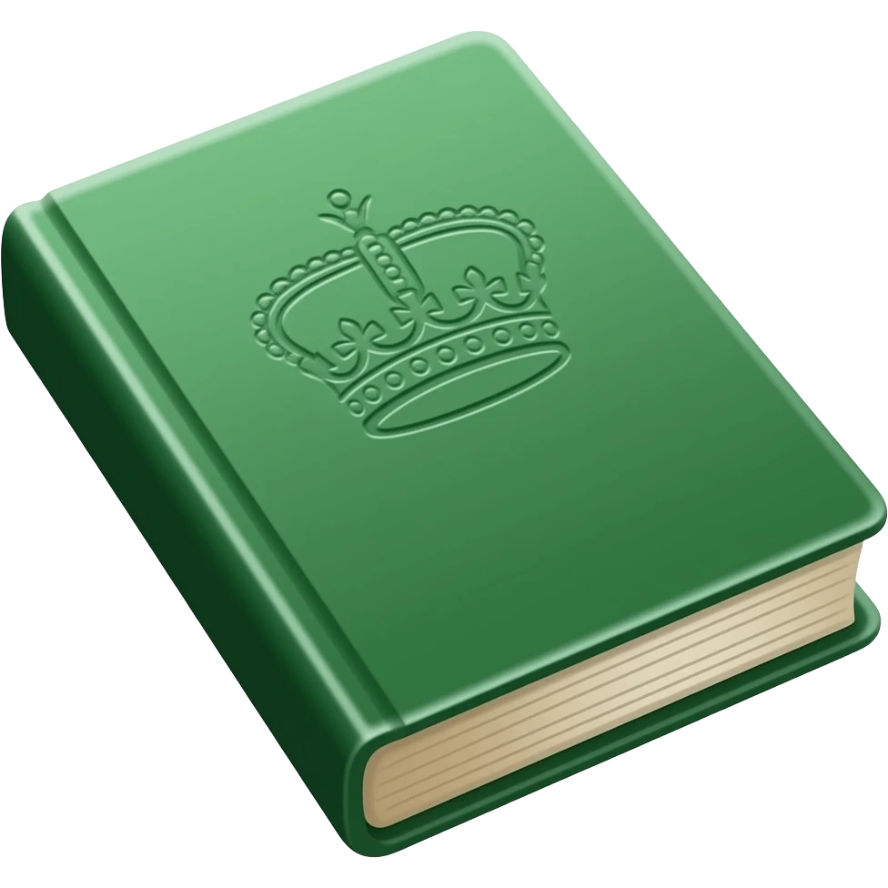 brazil old constitution green cover and crown on it emoji