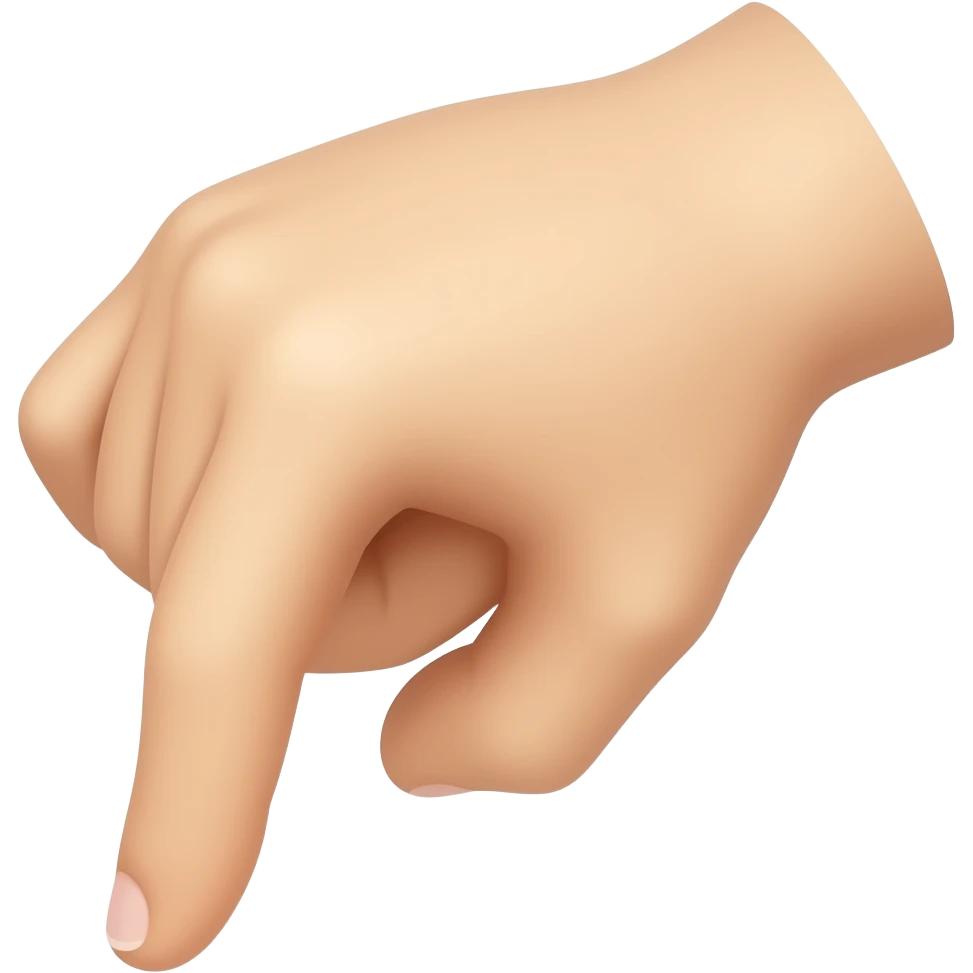 A little finger pointing down emoji
