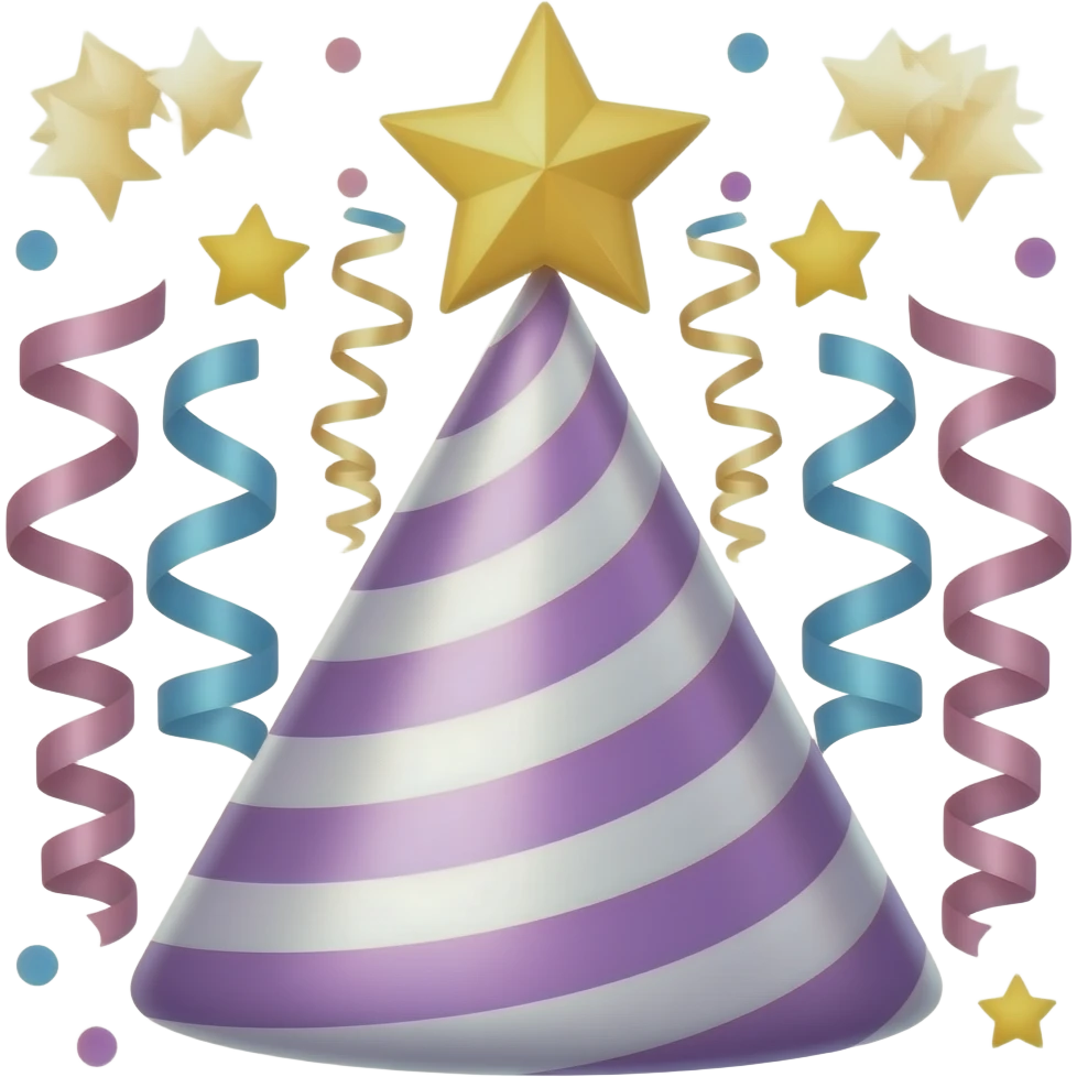 21ST BIRTHDAY  STREAMERS STARS emoji