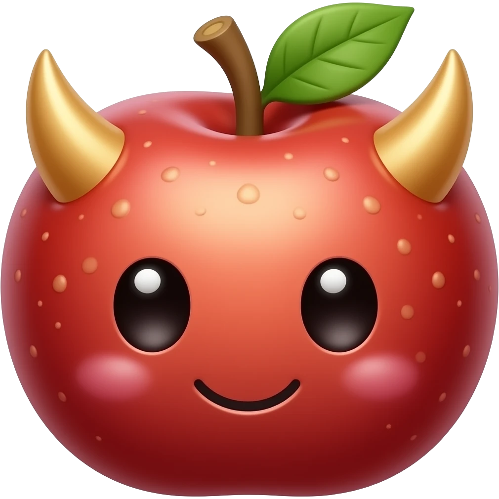 Kawaii demon fruit emoji