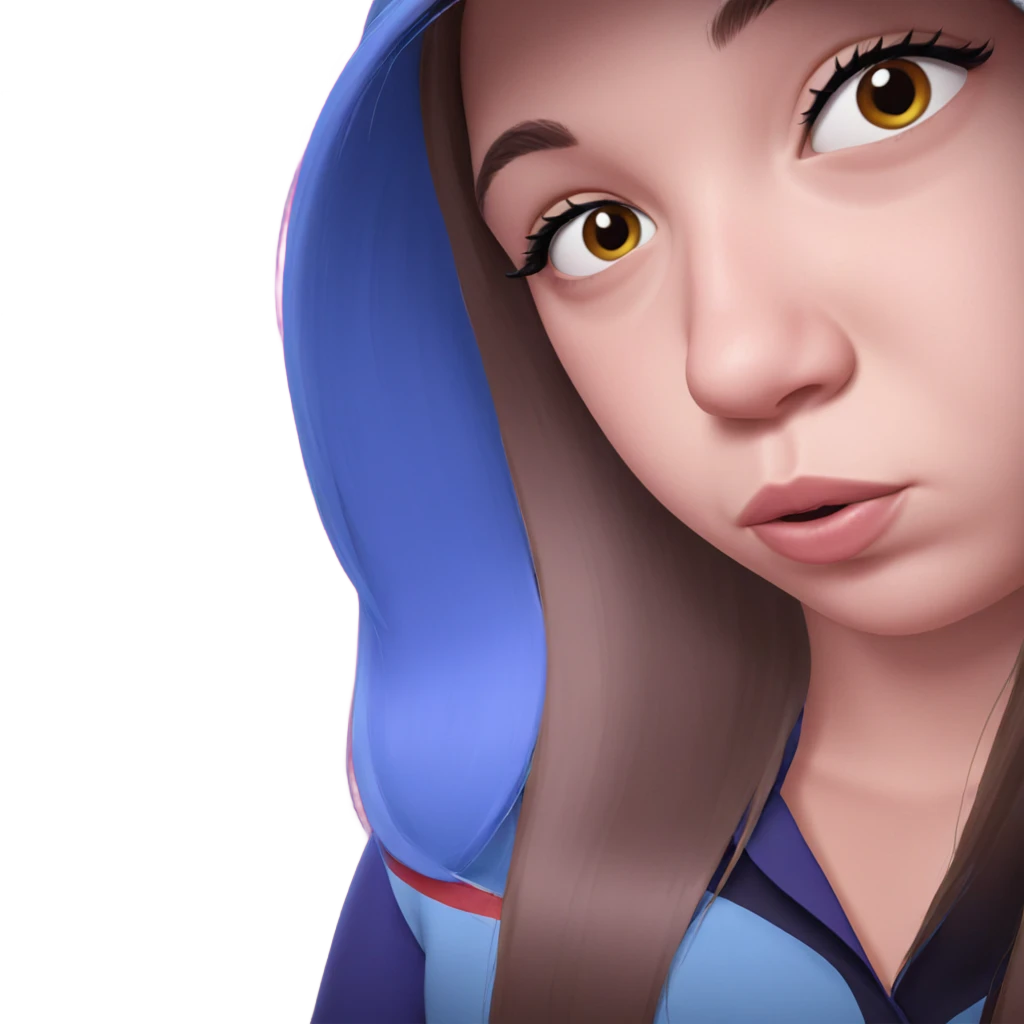 girl with long hair gazing emoji