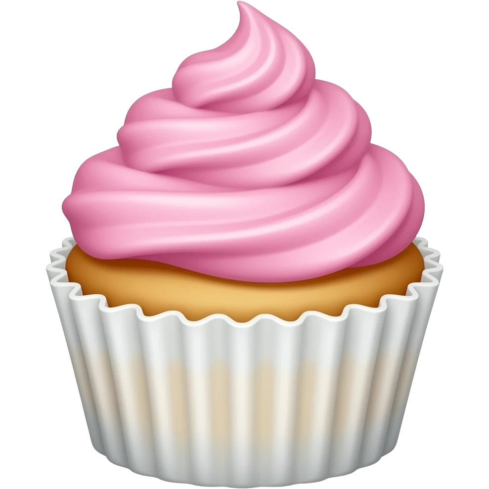 Cupcake with pink icing emoji