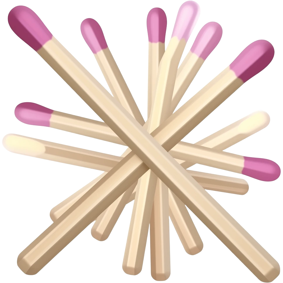 pink matches emoji