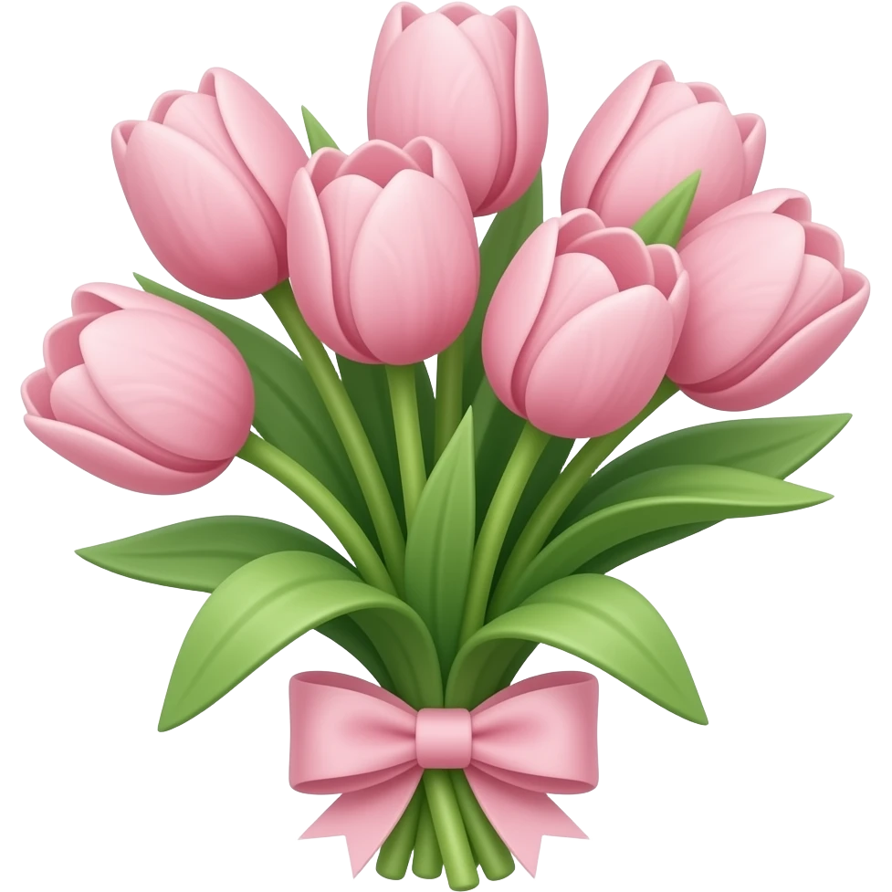 Create a pink tulip bouquet emoji