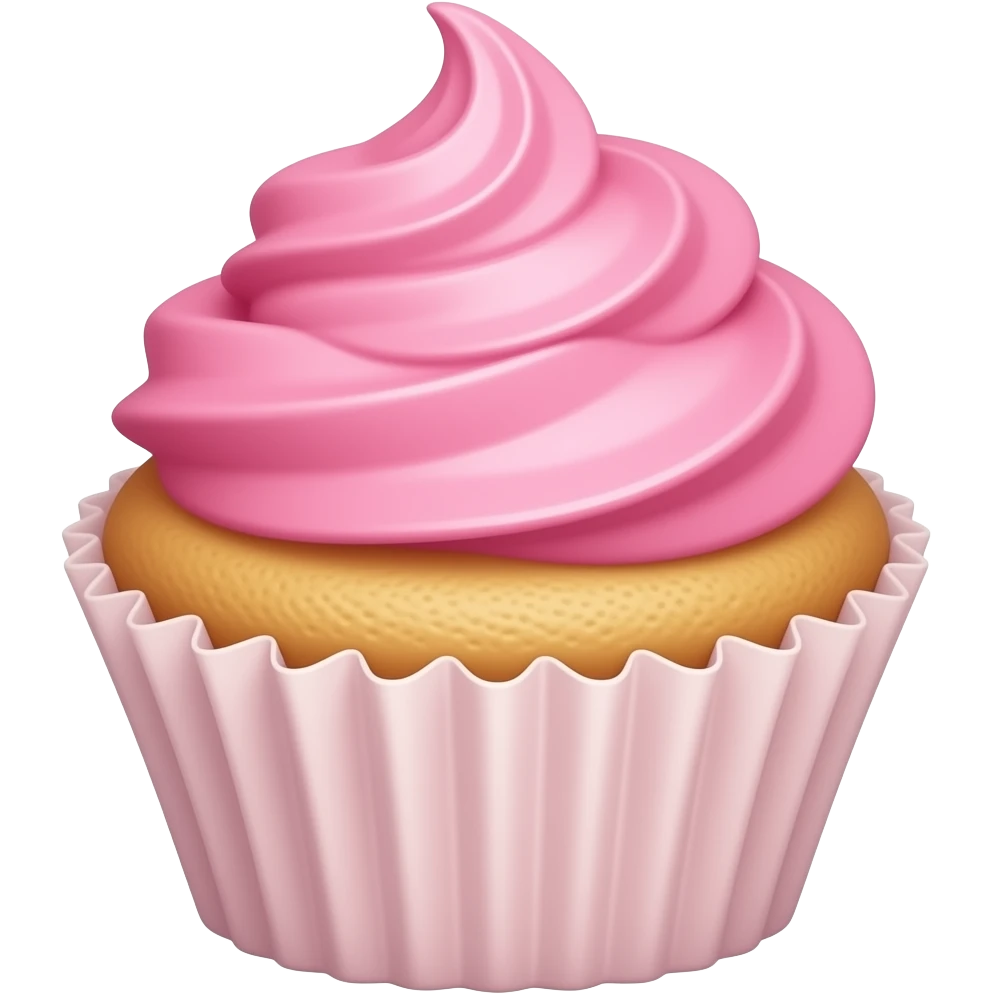 Cupcake with pink icing emoji