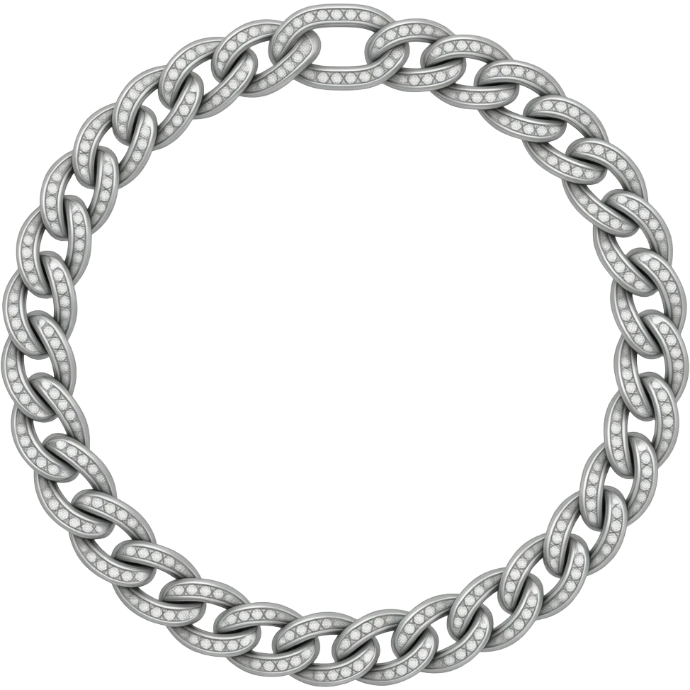 iced out cuban link diamond white gold chain necklace emoji