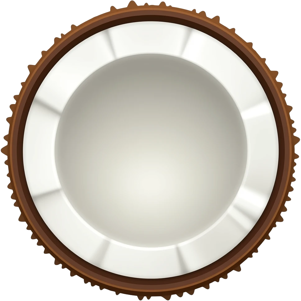 Coconut emoji but without a hole but android version emoji