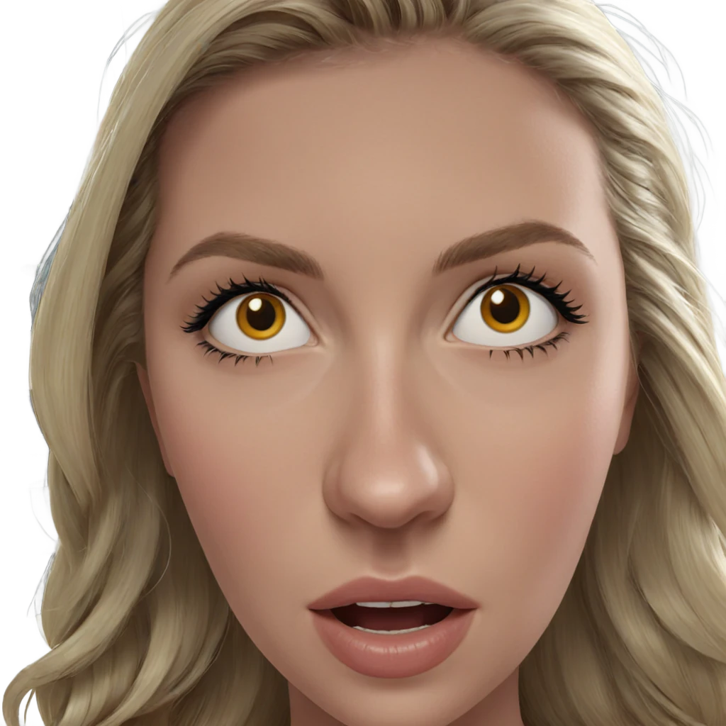 blonde girl close up portrait emoji