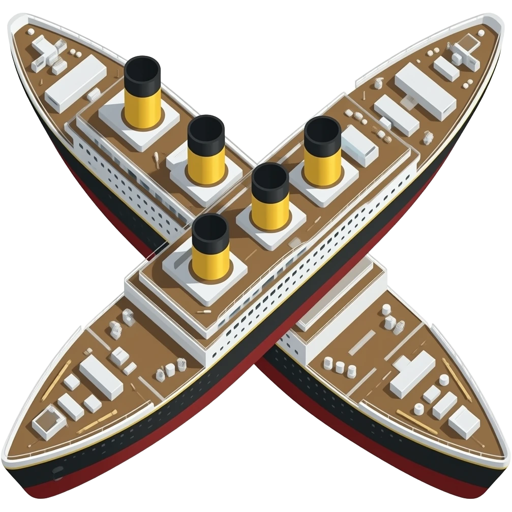 titanic ship from top view emoji