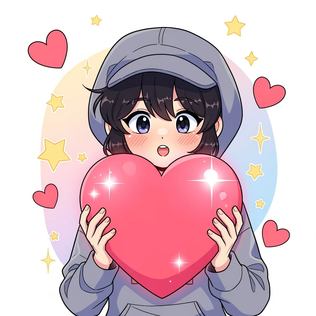 show more heart style emoji