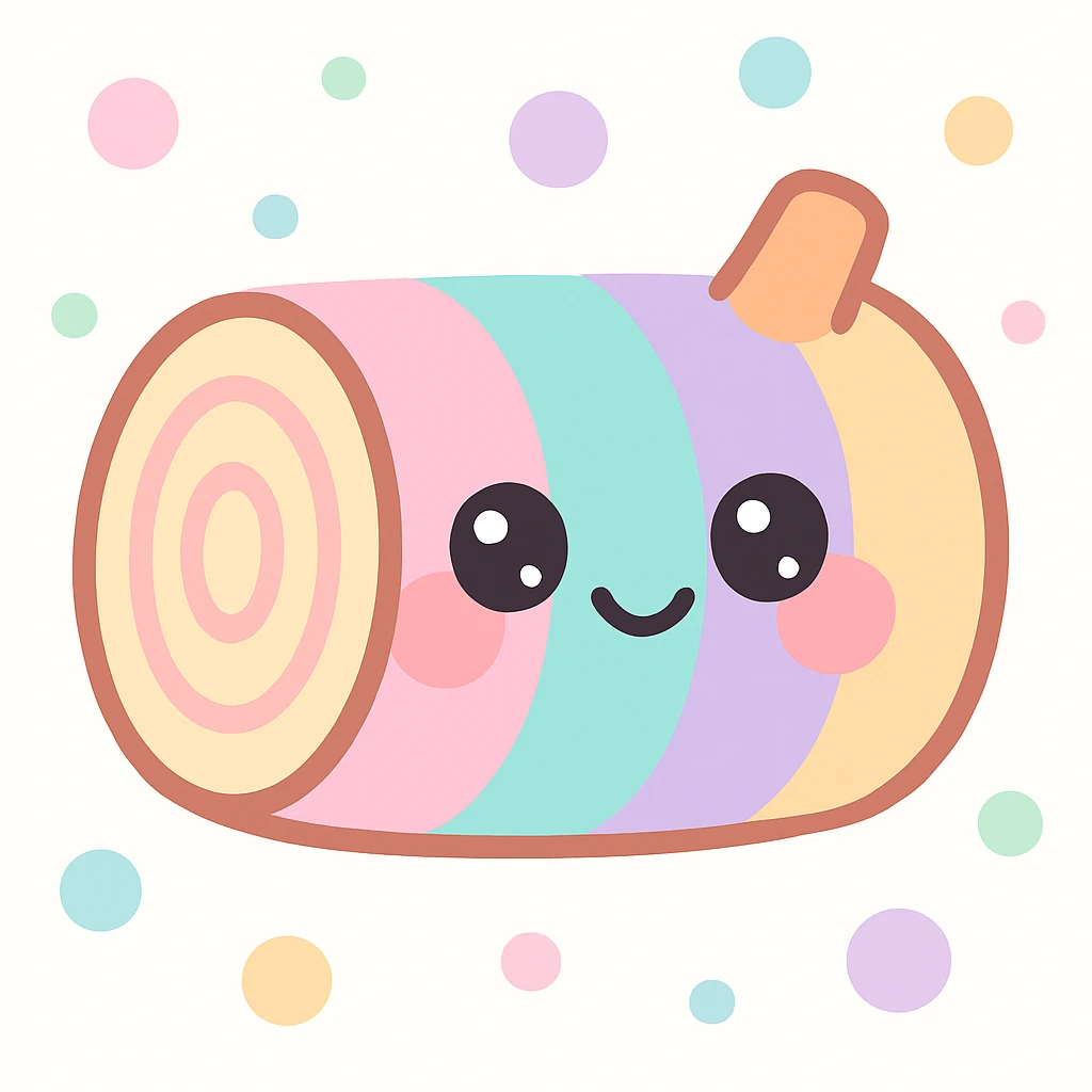 happy log, cute and round, blushing cheeks, expressive eyes, pastel colors emoji