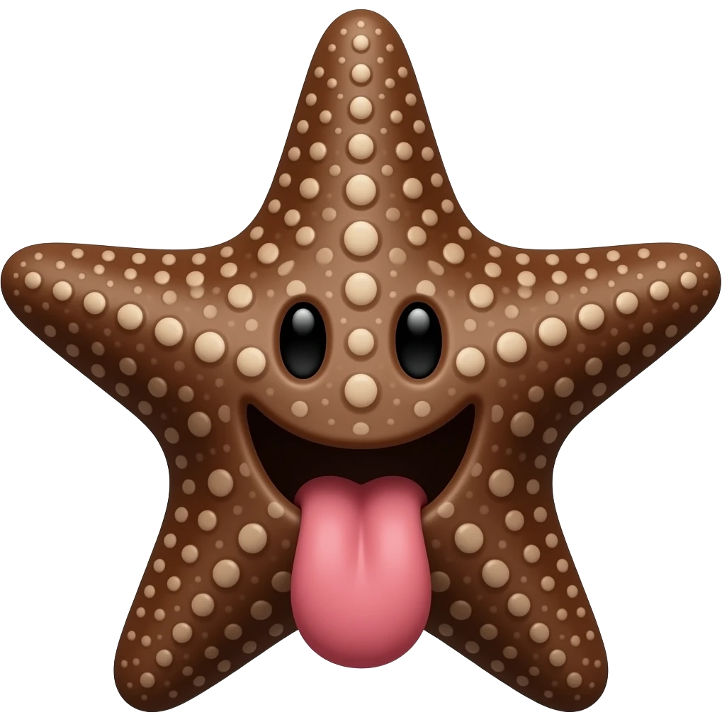 Chocolate starfish asshole emoji