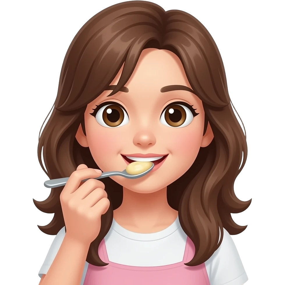 Chica comiendo emoji