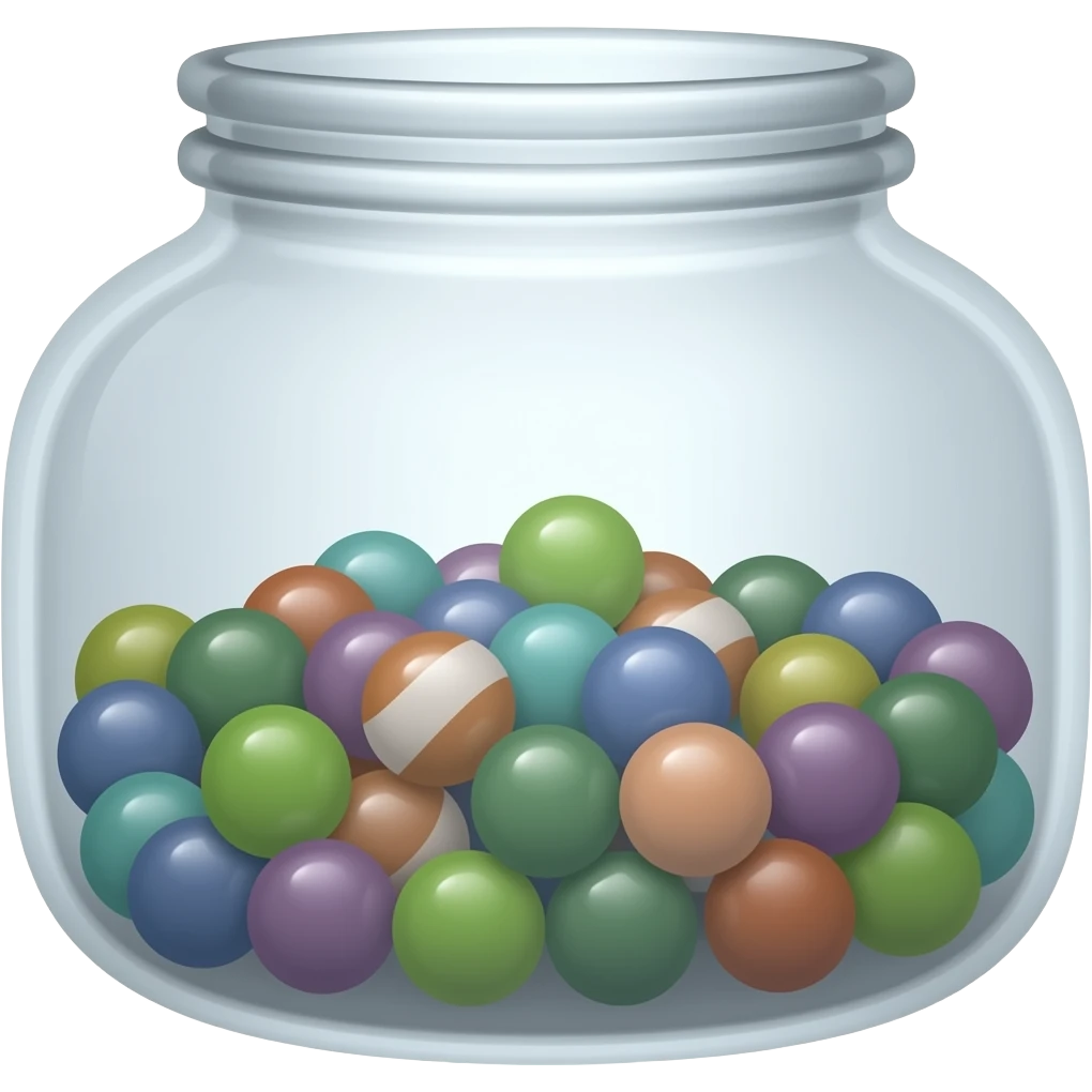 Jar of marbles emoji
