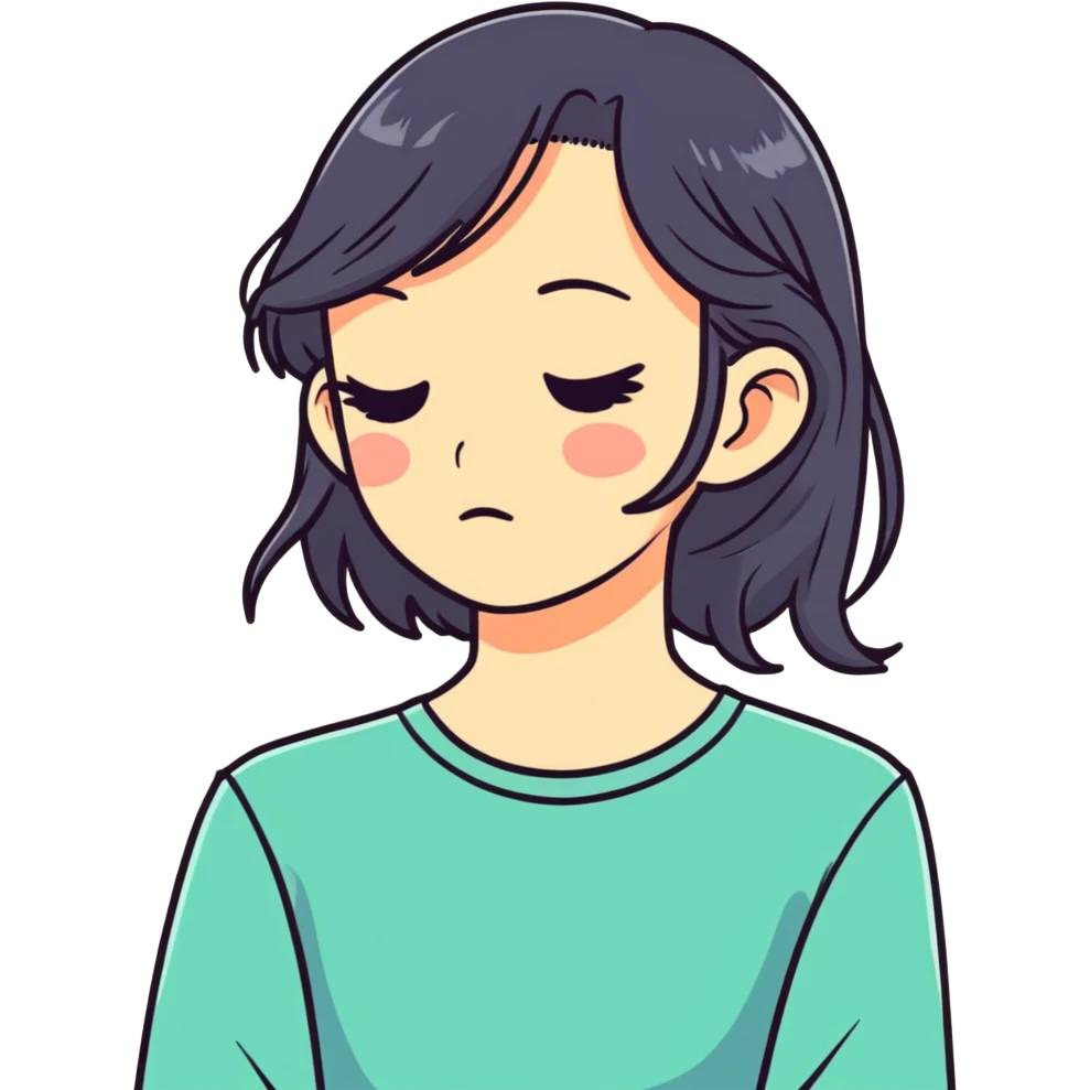 Girl tucking hear behind ear emoji