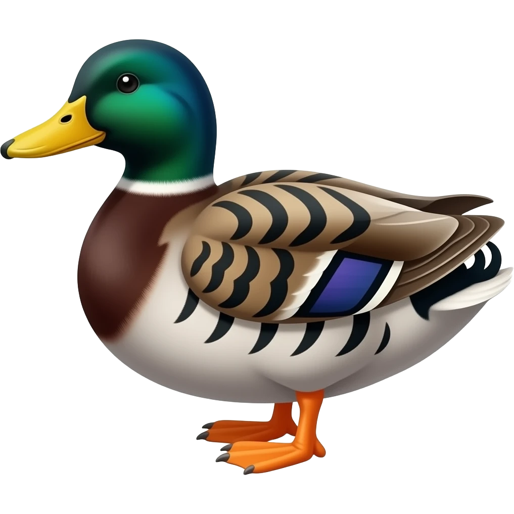 create emoji of tigerpainted duck (black color) emoji