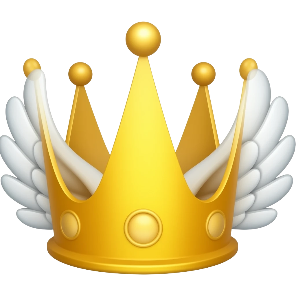 make a crown with airplane wings emoji