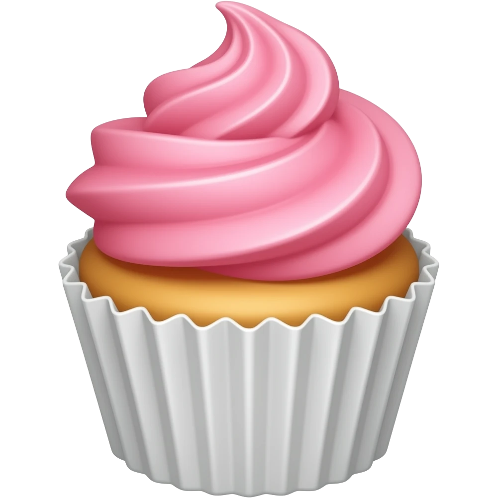 Cupcake with pink icing emoji