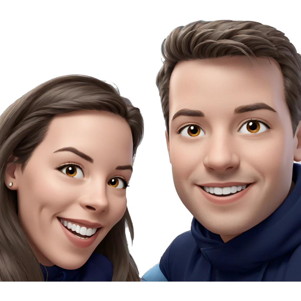 smiling girl with boy emoji