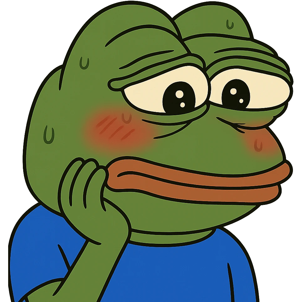 pepe the frog embarrassed emoji