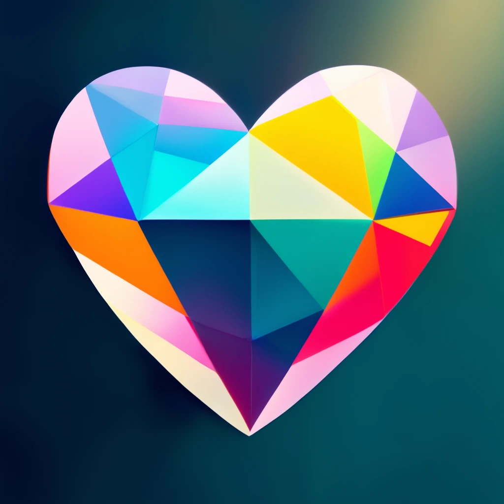 heart with a prism effect emoji