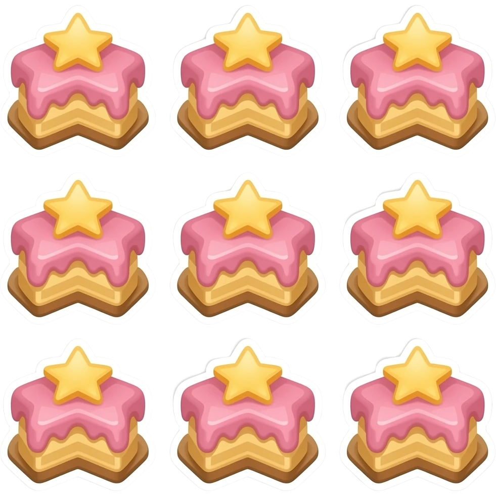 making stickers star after use cake lookingone sides. difference difference designs difference designs an 12 car emoji